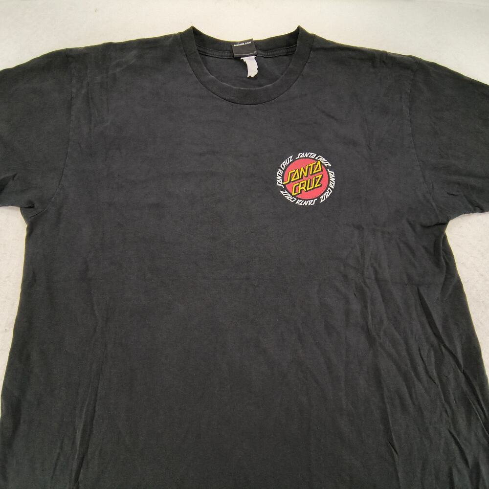 Santa Cruz Sushi Casual Crew Neck Short Sleeve Graphic Shirt Mens Size XL Black